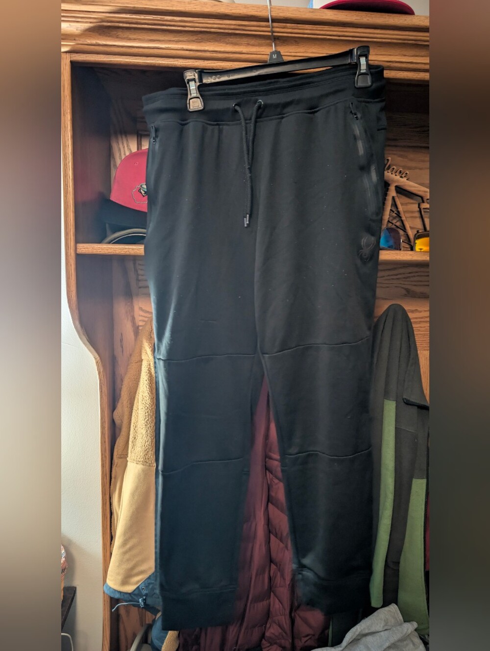 Spyder Men's Black Athletic Joggers with Zip Pockets
